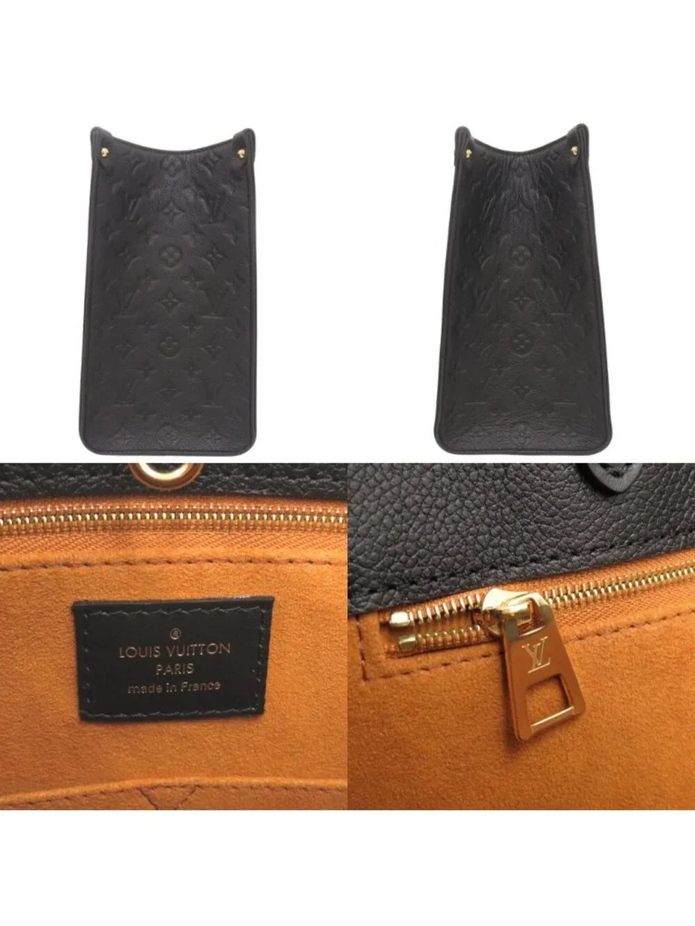 Louis Vuitton on the Go MM Monogram Empreinte Noir 2-Way Tote Black